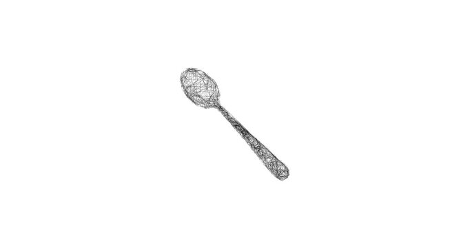 Sketch teaspoon icon animation - smooth progressive reveal