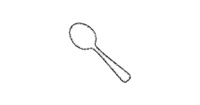 Sketch tablespoon icon animation - smooth progressive reveal