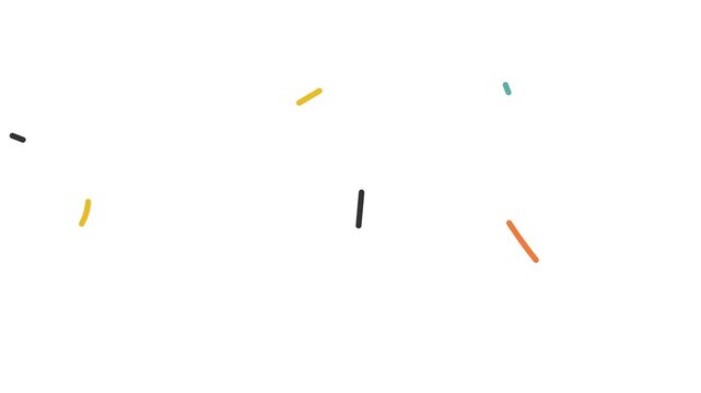 手描きの強調マークセット。かわいい集中線や感嘆符のアニメーション動画素材。デザイン要素。Hand drawn emphasis marks set. Cute pop light effect animation video.
