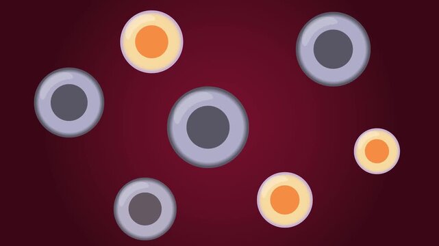 Damaged stem cells animation illustrating cellular degeneration dysfunction mutation and biological abnormalities in regenerative medicine