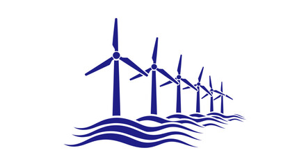 Offshore Wind Farm Vector Illustration © Kill