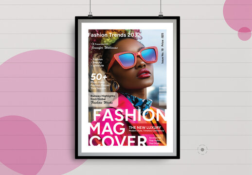 Modern Fashion Magazine Cover Template