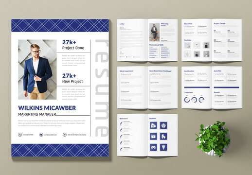 Resume Booklet Template Layout