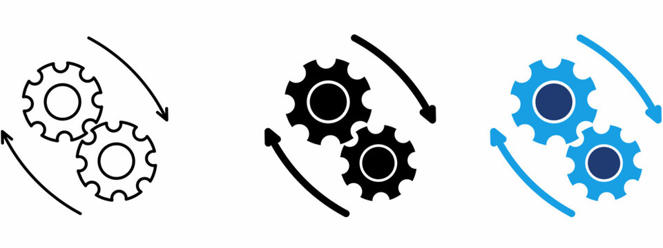 Operations and Workflow Automation icon collections. Containing Gear, Cogwheel, Process, Integration and more icons.