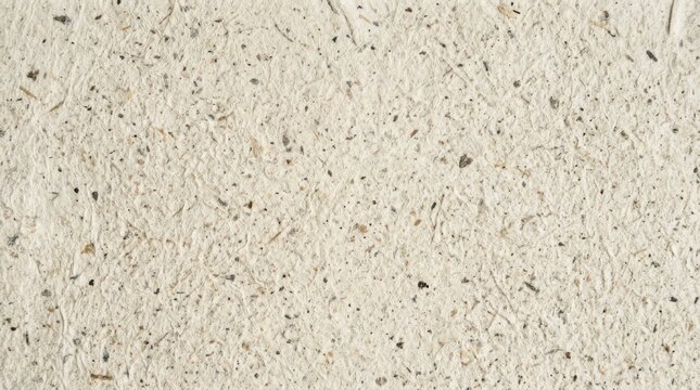 Handmade Recycled Paper Texture with Organic Fiber Flecks and Rough Surface for Eco Friendly Graphic Design Backgrounds and Sustainable Packaging Mockups