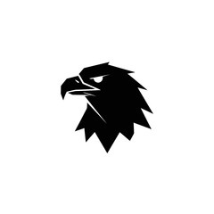 Fototapeta premium Minimalist Black Eagle Head Logo Design