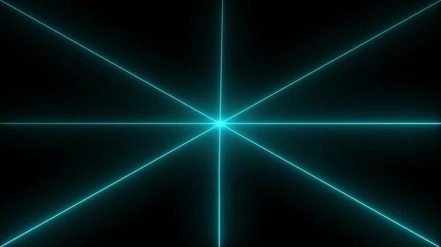 glowing neon lines intersecting on dark background with laser beam effects, futuristic technology concept, dynamic energy motion and modern visual design.