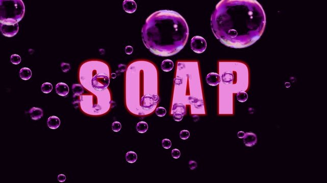 Word Soap Pink Soap Bubbles 4k