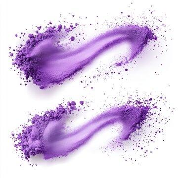 Ube powder air isolated on white background,PopularTrendy Purple Coffee Shop,plant based recipes,sweet potato,superfood,menu and banner,Healthy and wellness concept.