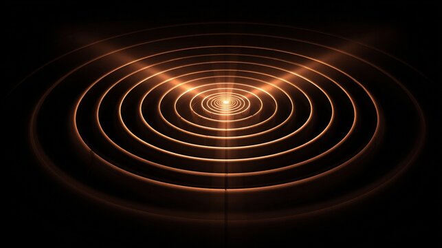 Glowing concentric rings of pure energy radiating from a bright central source against a dark background.