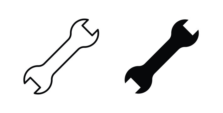 Wrench icon vector art set