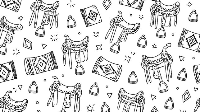 Handbags and purses seamless pattern illustration.