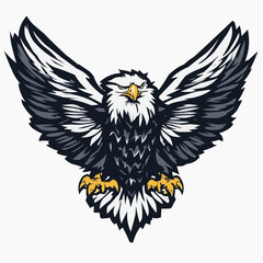 Fototapeta premium Eagle Spreads Wings