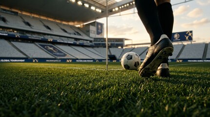 Football player taking corner kick © sharjeel