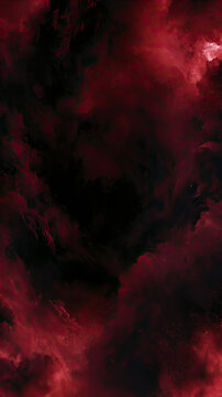 Swirling red and black stormy cloud abstract