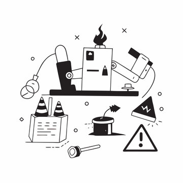 Vector illustration of a fishing boat