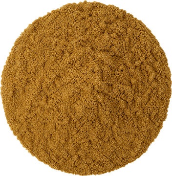 Ground cumin spice powder isolated on transparent background