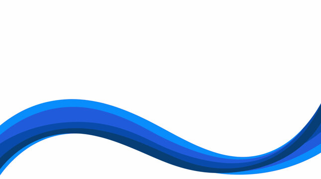 Vibrant blue wave flows across the screen smoothly
