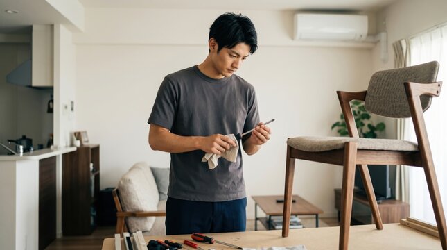Creative Apartment Makeover Day - DIY assembler cleaning tools after assembly 