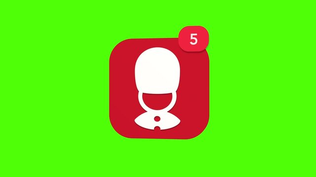 A 3D British royal guard soldier avatar silhouette with a black bearskin tall hat London destination notification icon popping up and rotating on a green screen chroma key background with a red number