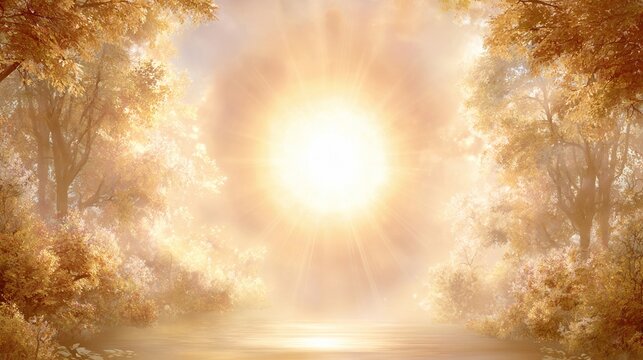 Radiant Golden Light of Inner Peace and Serenity