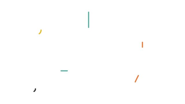 手描きのITテクノロジーアイコンセット。かわいいAIやWi-Fiのアニメーション動画素材。Hand drawn IT technology icons set. Cute AI and Wi-Fi animation video.