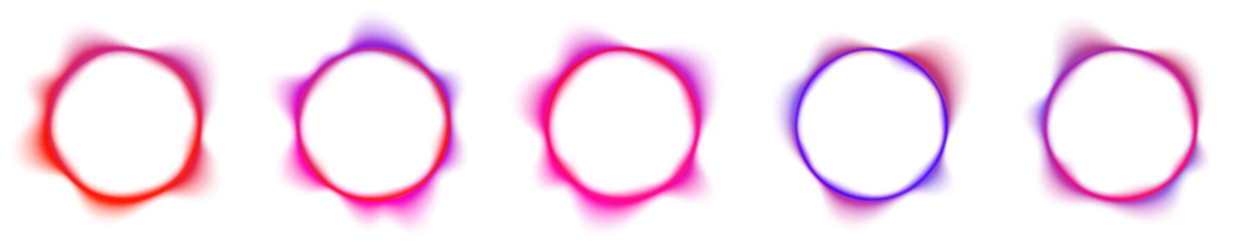 Advanced graphic of a scarlet red circular soundwave displaying neon frequency ripples. Cybernetic vocal signal asset for virtual assistant application or mobile speech recognition Vector.