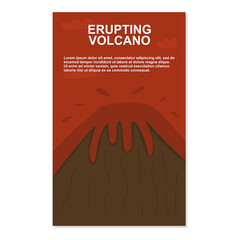 volcano eruption poster design © Muh
