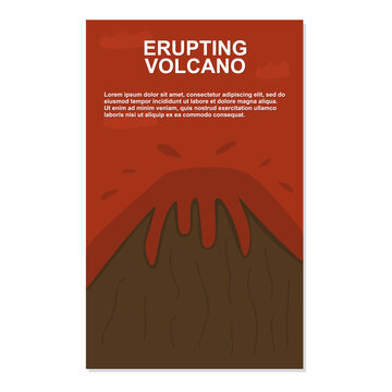 volcano eruption poster design