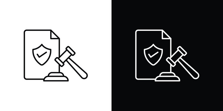Code of conduct icon in line. Editable stroke. Vector illustration.