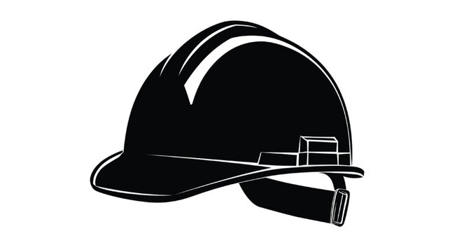 Safety helmet symbol depicts protective gear designed for personnel working in high-risk zones and industrial manufacturing plants.