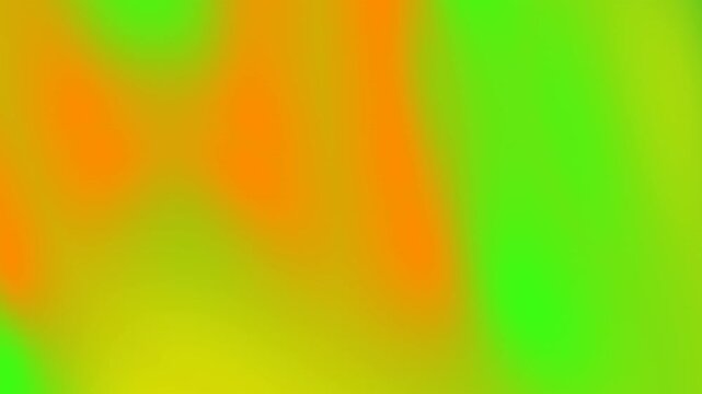 Vibrant citrus fluid motion background with green, orange, and yellow hues blending smoothly