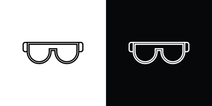 Eye mask icon in line. Editable stroke. Vector illustration.
