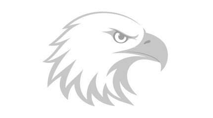 Fototapeta premium Bald Eagle Head Profile Silhouette Icon for America 250 Semiquincentennial Celebration. Majestic Patriot Symbol and National Bird Flat Vector Illustration for United States Anniversary Designs.