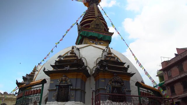 Kaathe Swayambhu Shree Gha Chaitya in Kathmandu Nepal, Mini Replica of Swayambhunath Stupa