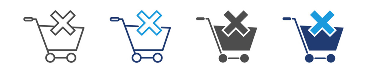 cart abandonment icon set multiple style © Dahlianiqi
