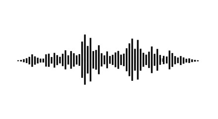 Naklejka premium Minimalist Sound Waveform Graphic for Audio Representation