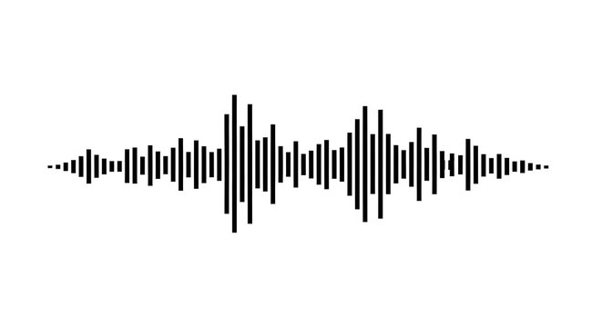 Minimalist Sound Waveform Graphic for Audio Representation