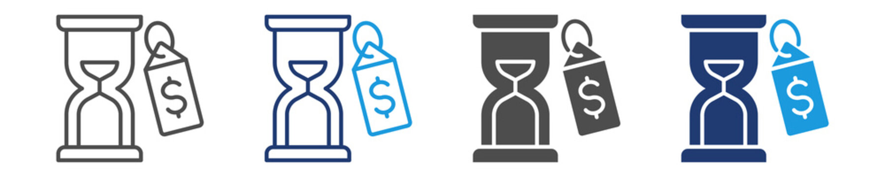 scarcity message icon set multiple style