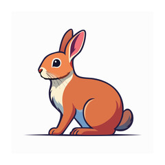 Fototapeta premium Cute cartoon rabbit vector illustration