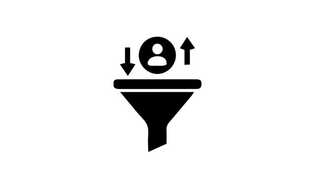 Business funnel, marketing conversion, sales process, optimization icon