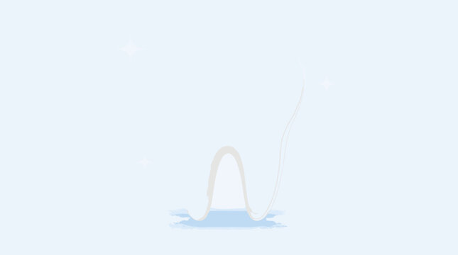 A flat vector illustration of a single clean white tooth representing dental hygiene and oral care, perfect for dentist branding, dental clinic ads, and healthcare app icon design.