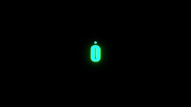 Cyan Neon Circular Loading Spinner Animation on5 secend  Black Background