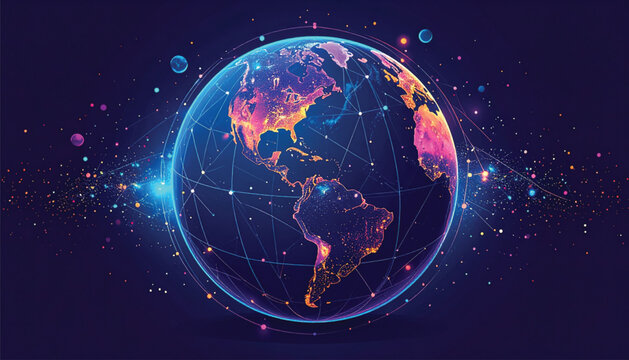 Globe Earth Planet World Map.