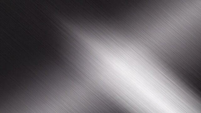 Brushed metal texture with bright diagonal light reflection