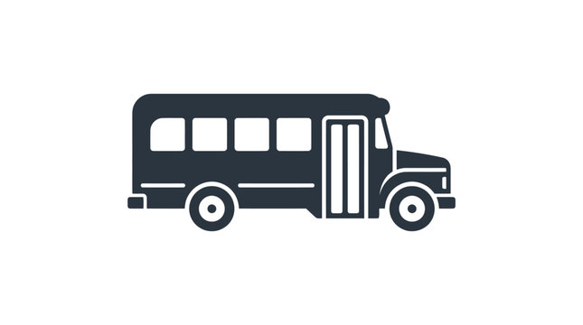 Black bus vehicle transportation school bus.