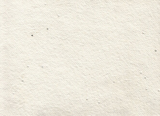 Bright clean ivory off-white handmade cotton rag paper texture with fine surface grain and tiny...