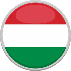 Fototapeta premium Hungary Flag Button