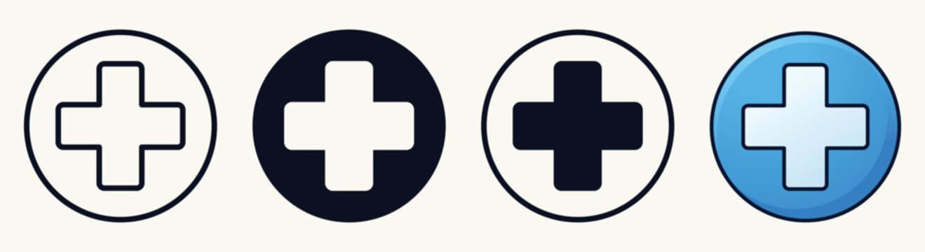 Medical Cross Icon Set