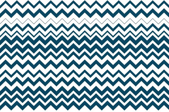 Geometric chevron pattern with repeating teal zig zag lines on a white background, seamless textile print for wallpaper and fabric